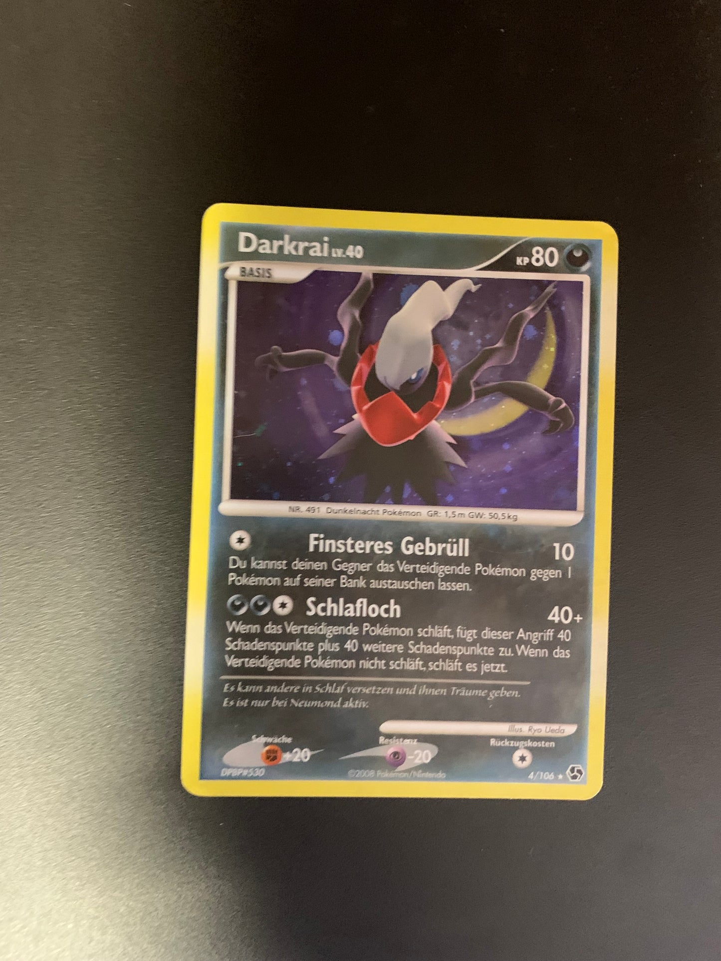 Pokemon Karte Holo Darkrai 4/106 Deutsch