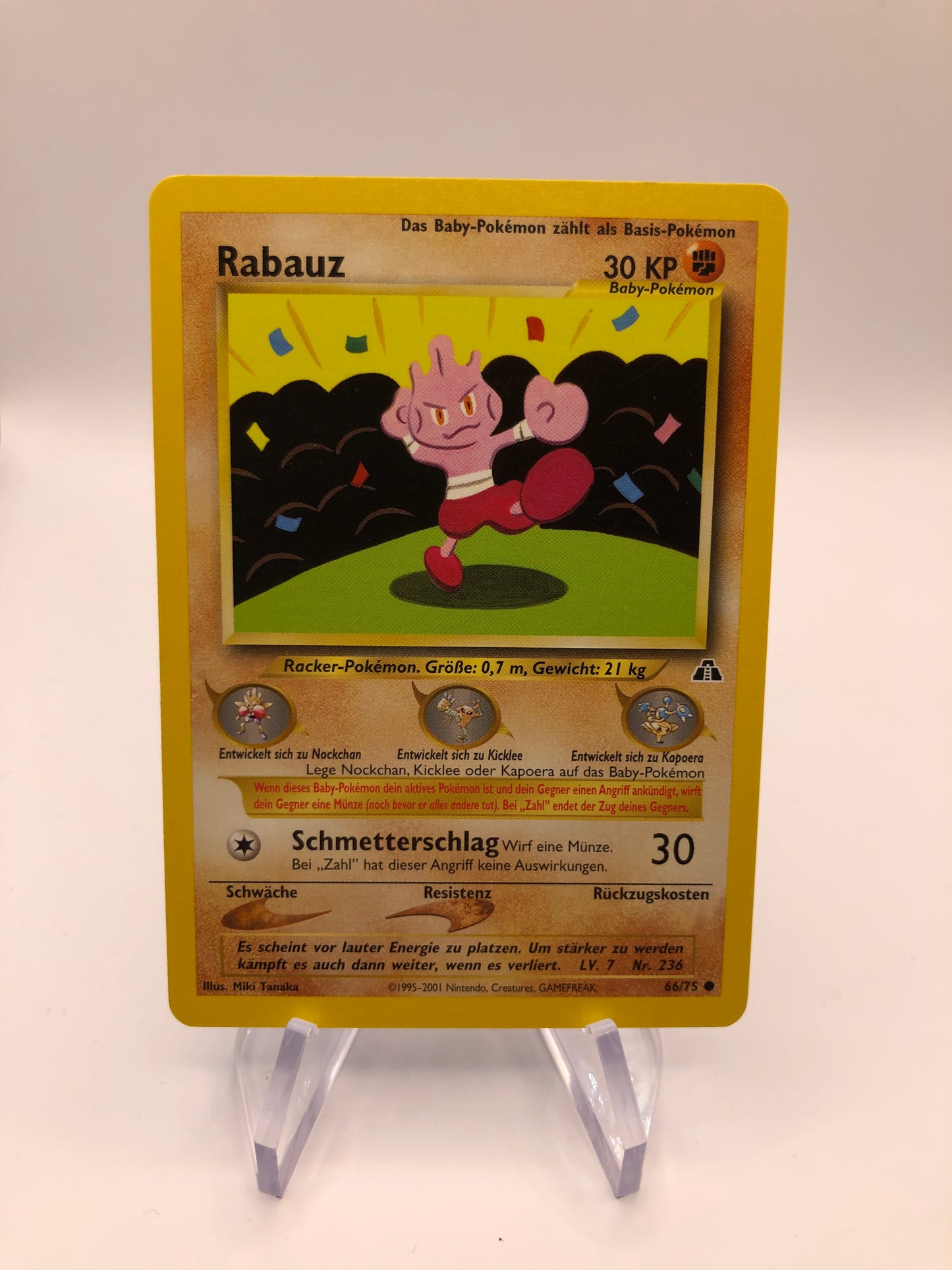 Pokemon Karte Neo Discovery Rabauz 66/75 Deutsch