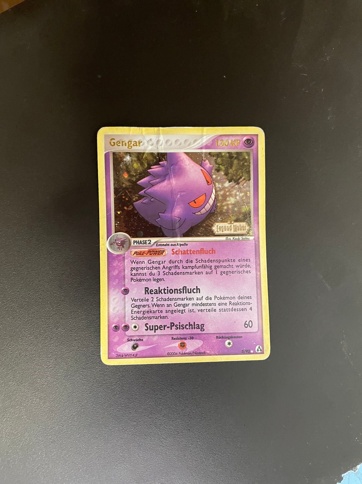 Pokemon Karte Stamp Gengar 5/92 Deutsch