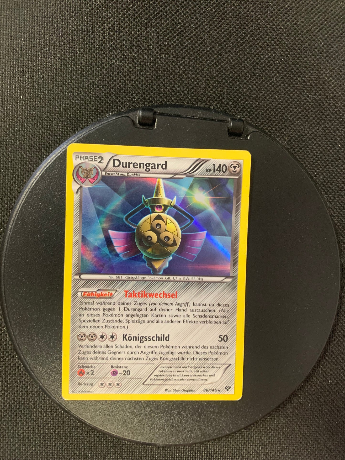 Pokemon Karte Holo Durengard 86/146 Deutsch