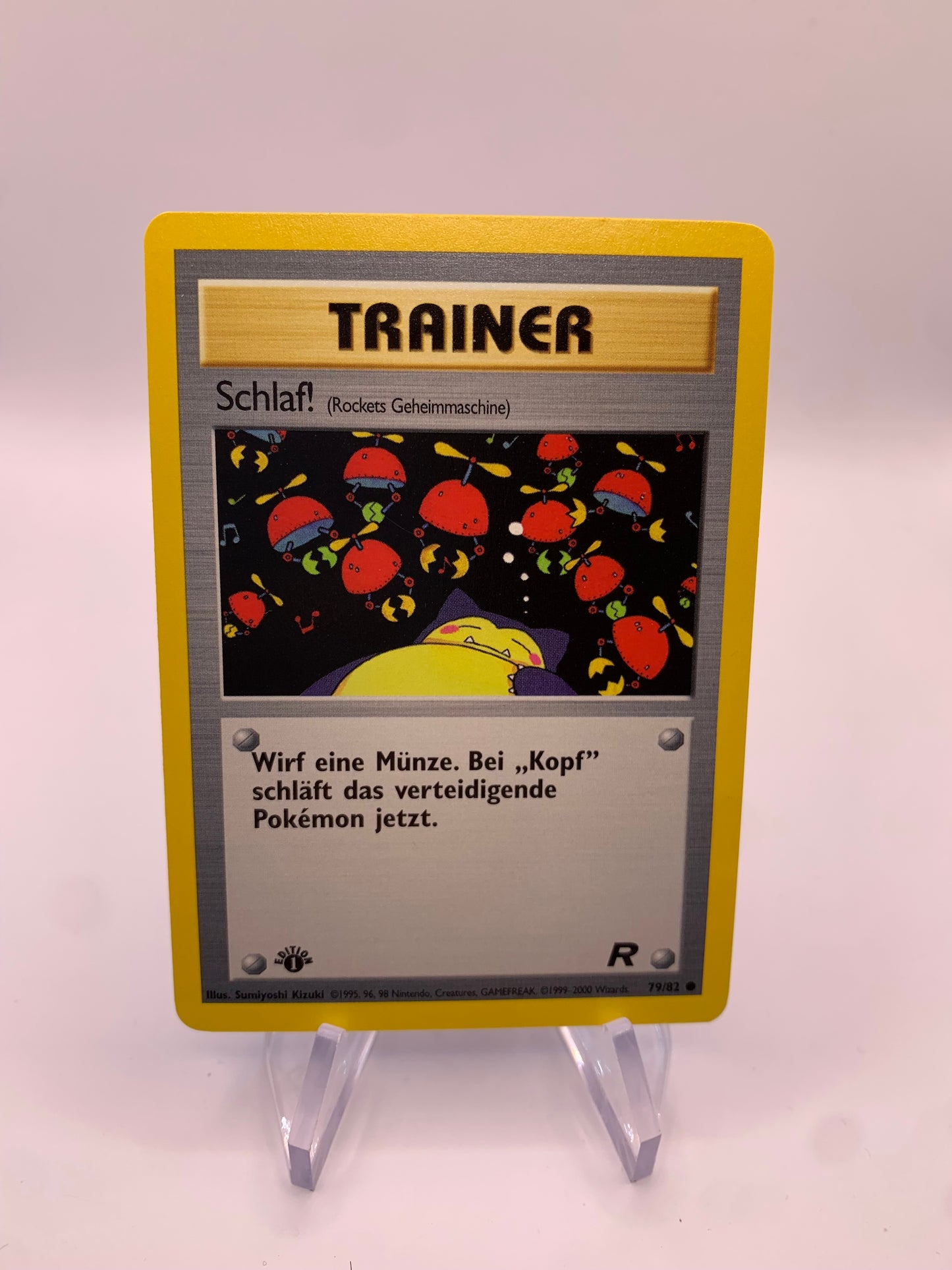 Pokemon Karte Rocket 1.Edition Trainer Schlaf 79/82 Deutsch