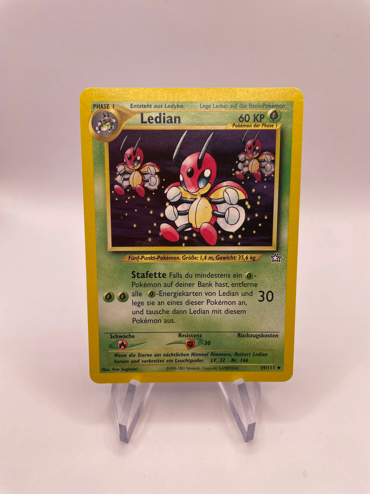 Pokemon Karte Ledian Neo Genesis 39/111 Deutsch