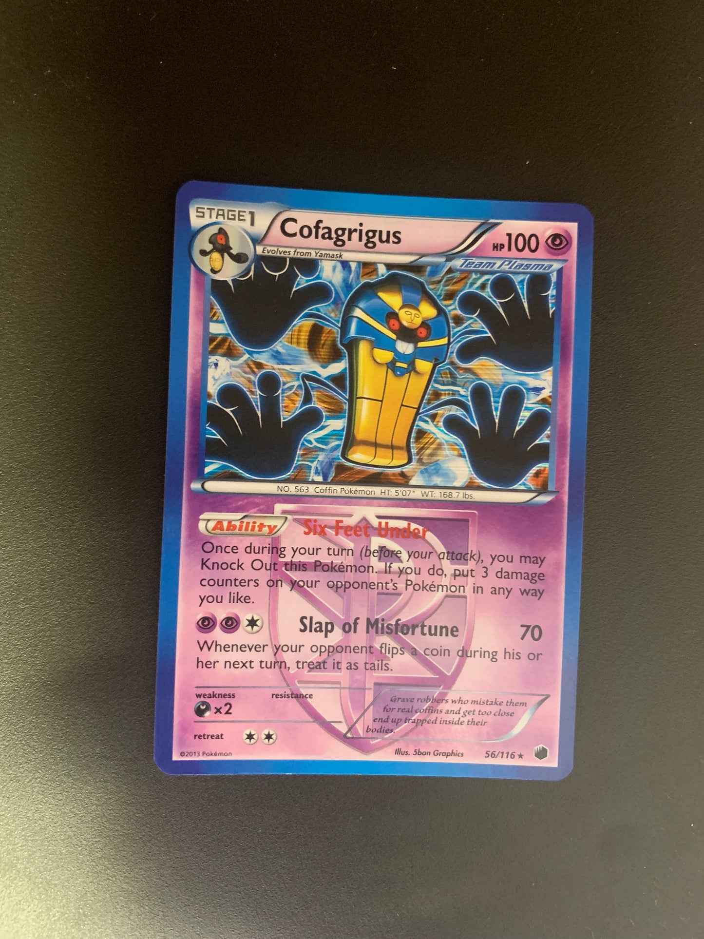 Pokemon Karte Holo Echnatoll 56/116 Englisch