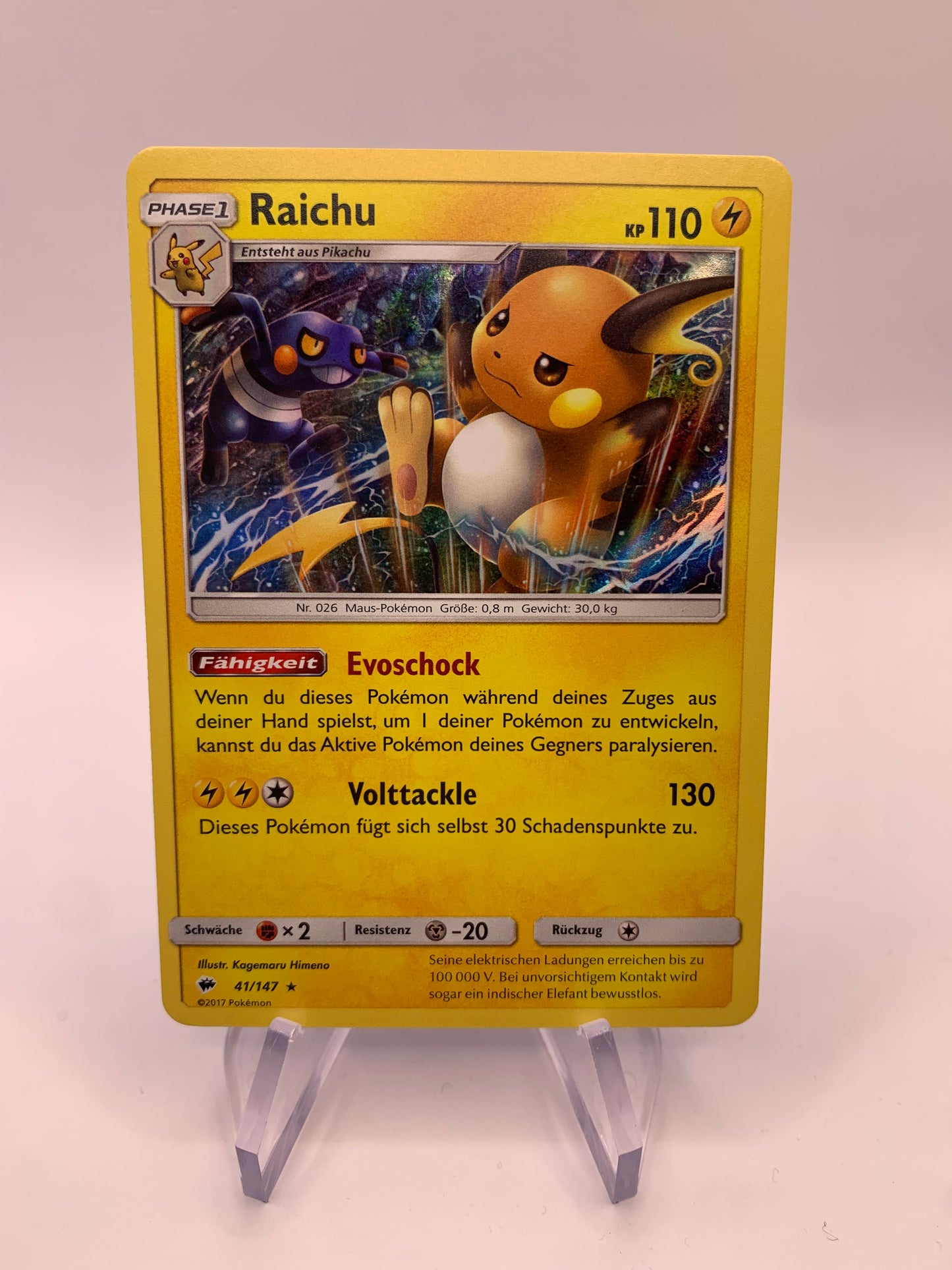 Pokémon card Holo Raichu 41/147 German