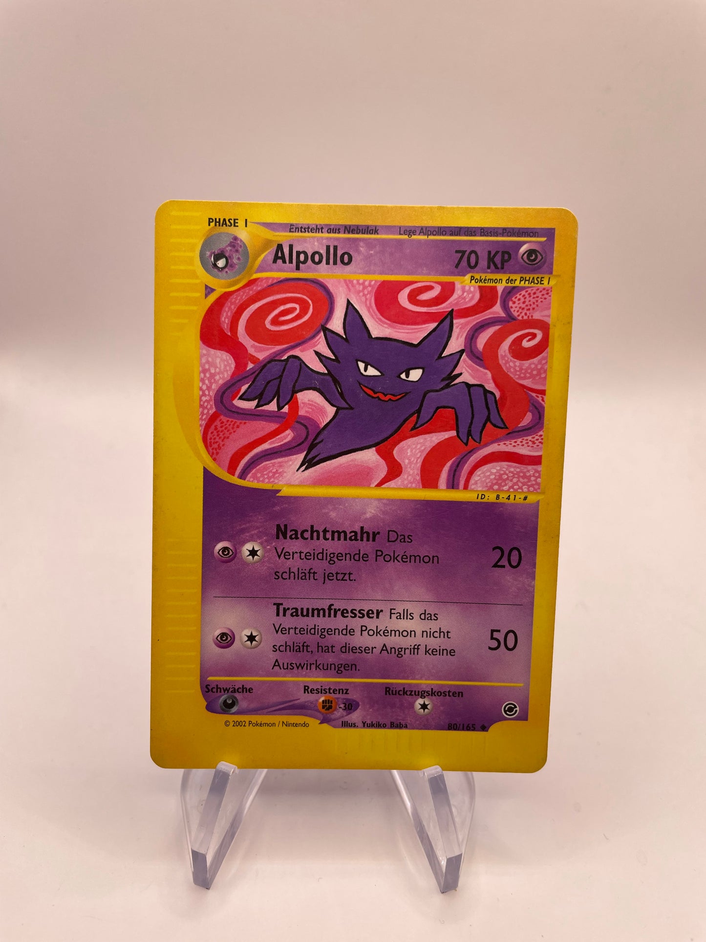 Pokemon Karte e-Series Alpollo 80/165 Deutsch