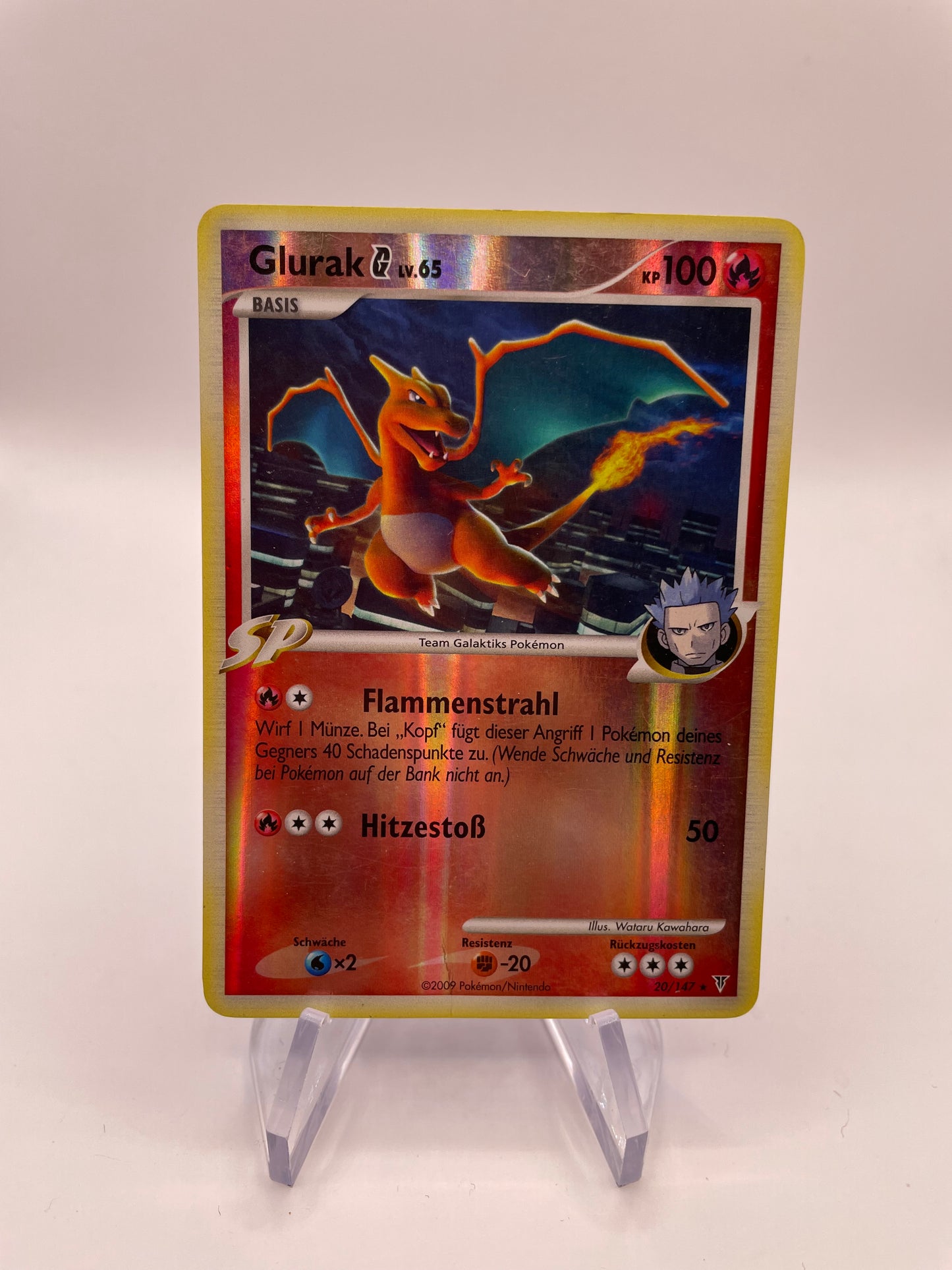 Pokemon Karte Revers Glurak 20/147 Deutsch