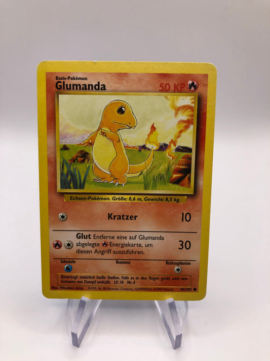 Pokemon Karte base Set Glumanda 46/102  Deutsch
