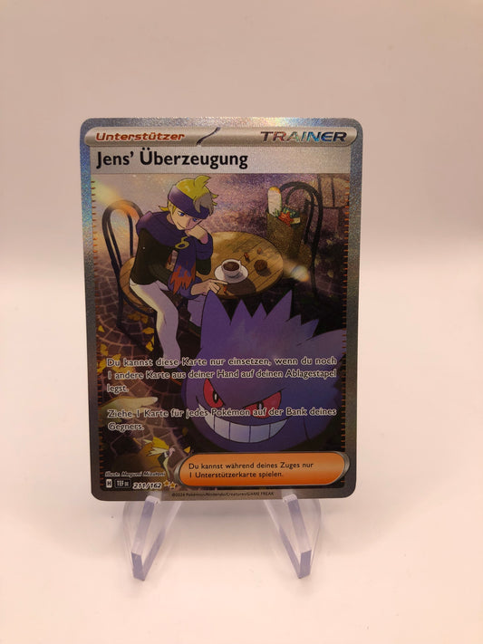 Pokemon Karte Trainer Jens Überzeugung 211/162 Deutsch