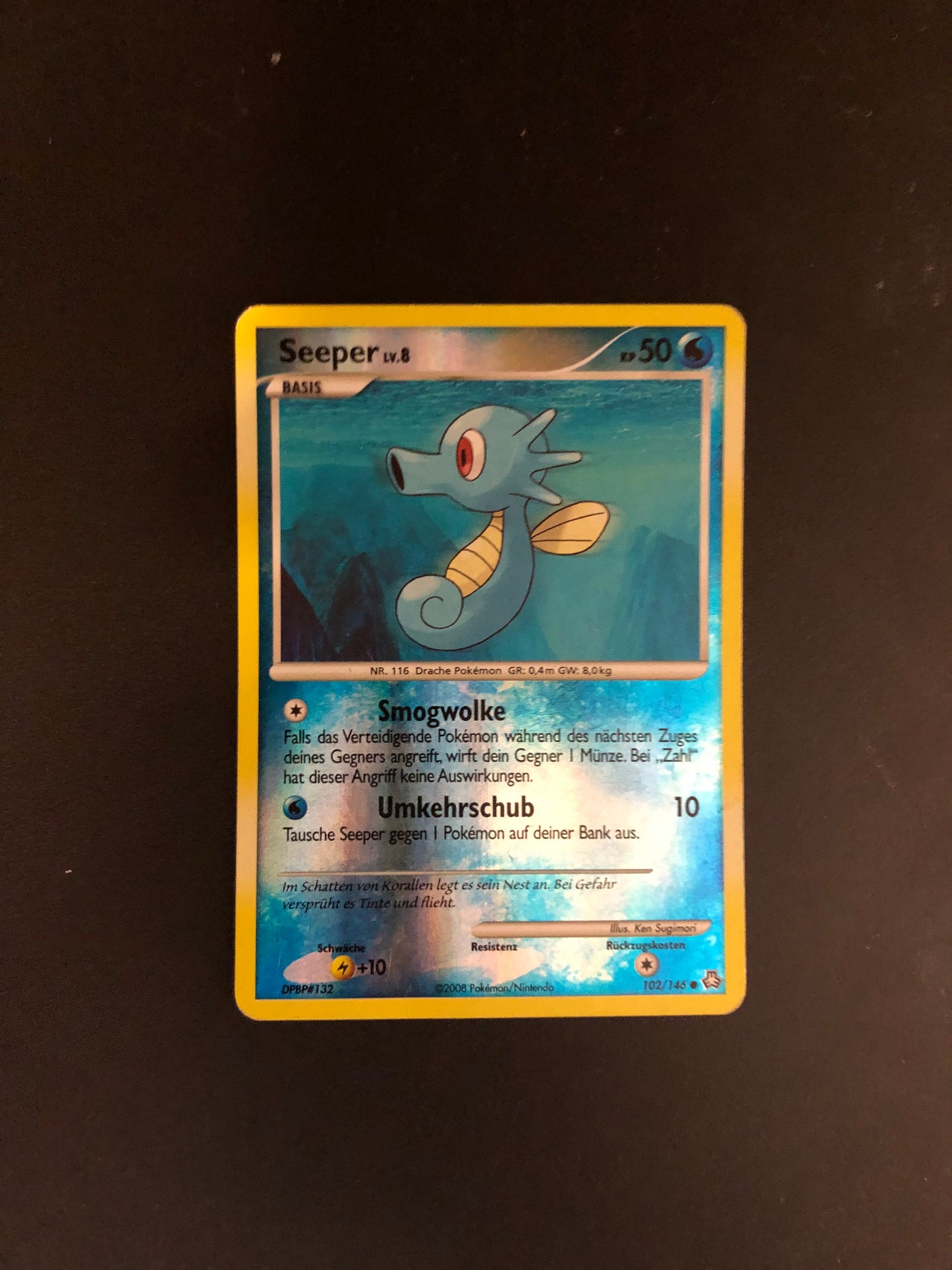 Pokemon Karte Revers Seeper 102/146 Deutsch