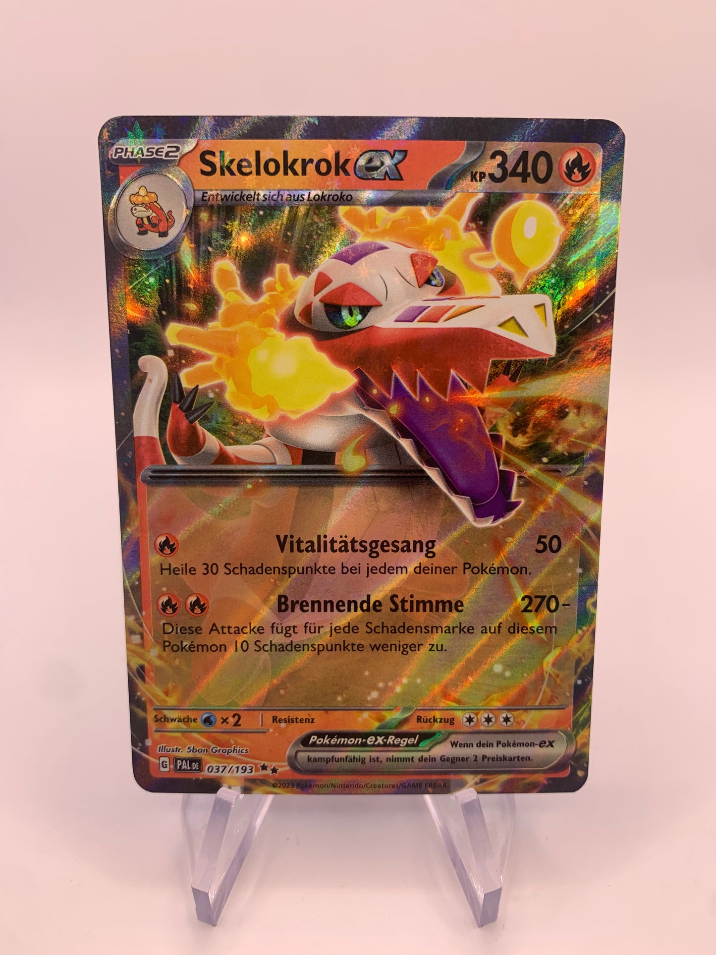 Pokemon Karte ex Skelokrok 37/193 Deutsch