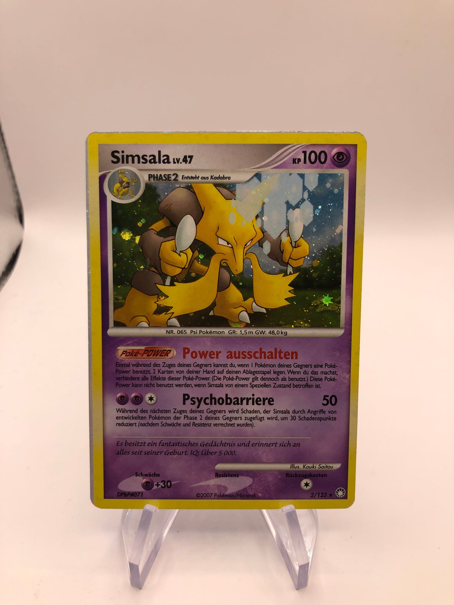 Pokemon Karte Holo Simsala 2/123 Deutsch