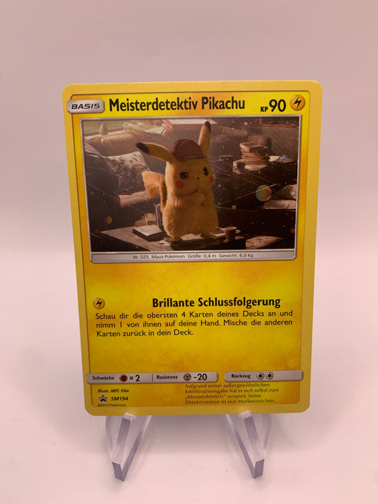 Pokemon Karte Detektiv Pikachu Meisterdetektiv Pikachu SM194 Deutsch