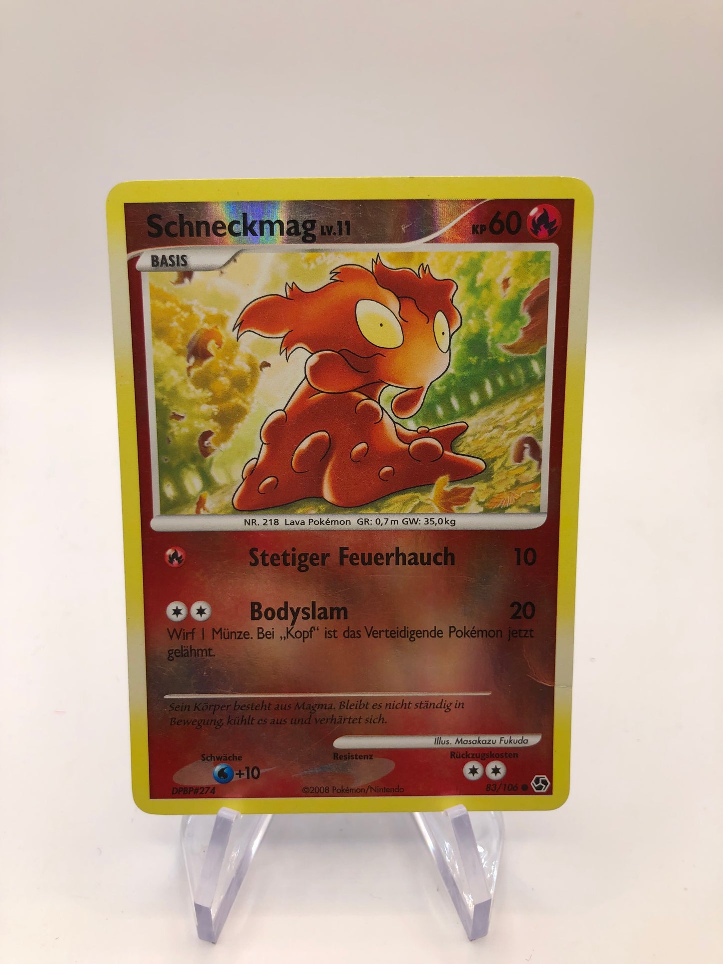Pokemon Karte Revers Schneckmag 83/106 Deutsch