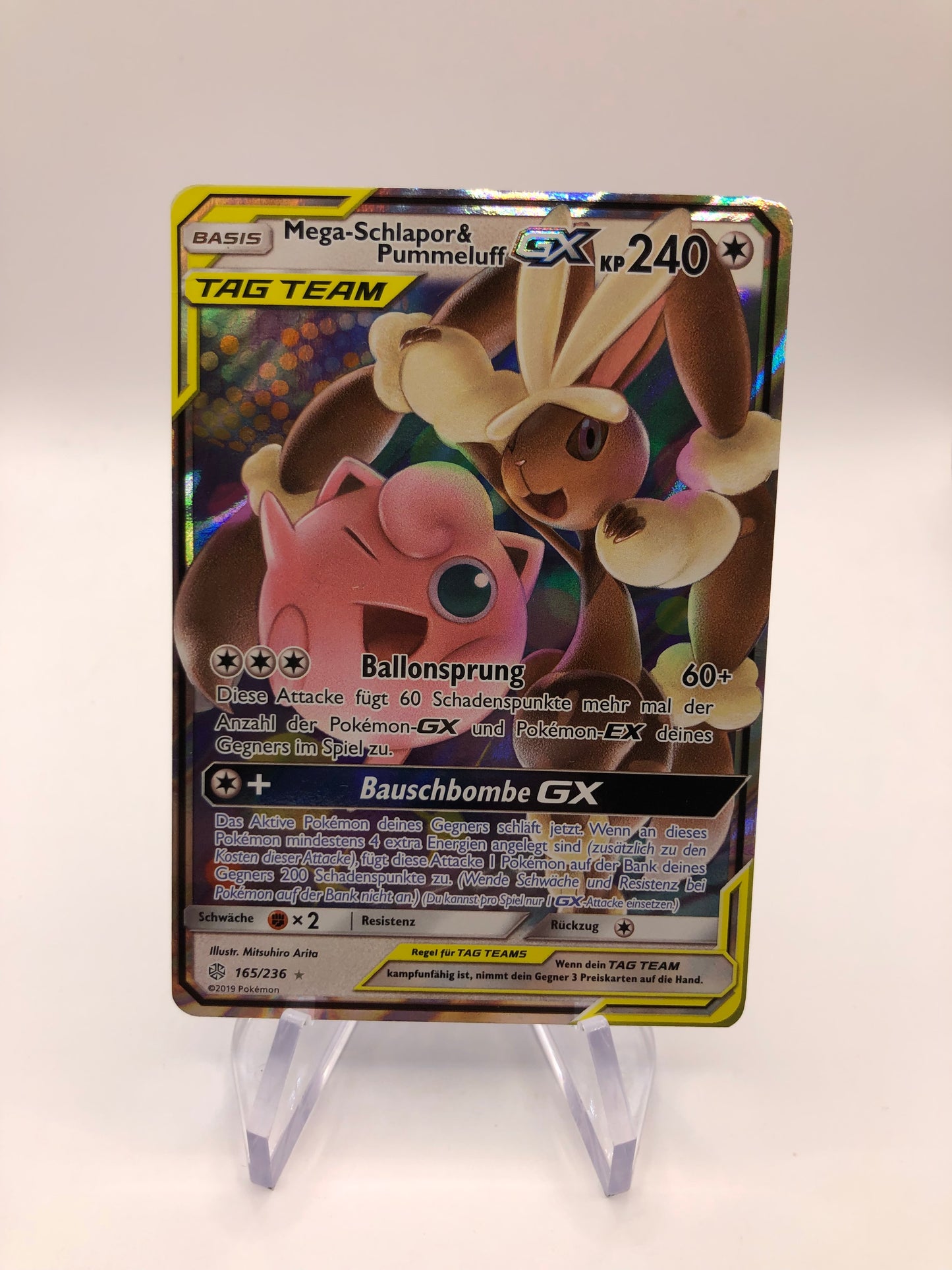 Pokemon Karten Tag Team Mega- Schlapor& Pummeluf 165/236 Deutsch