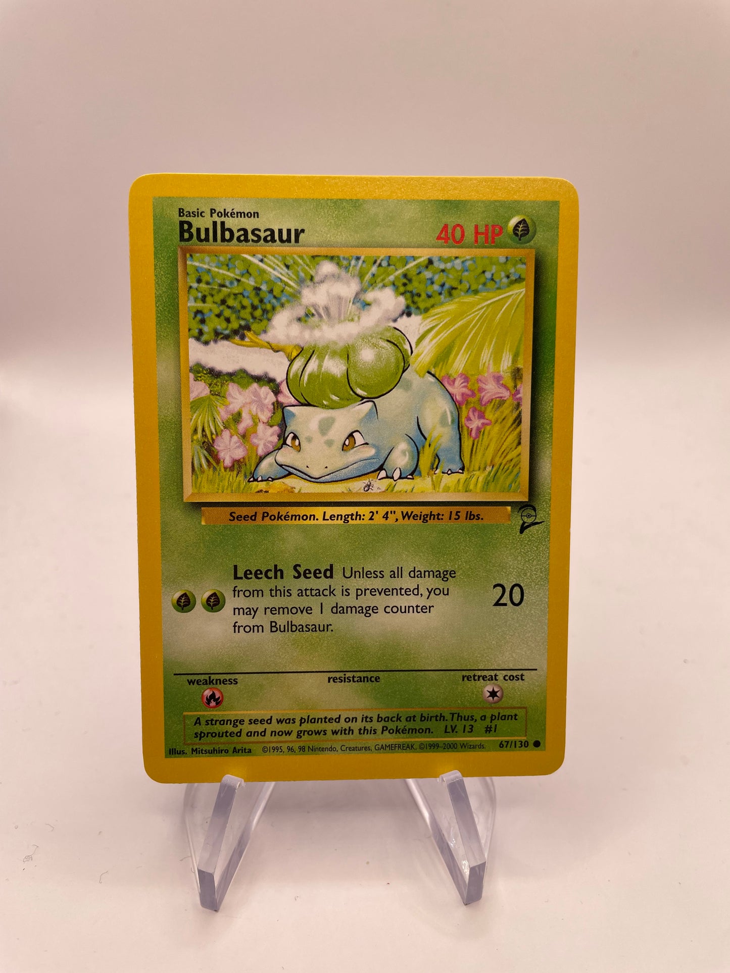 Pokemon Karte Base-Set 2 Bulbasaur 67/130 Englisch