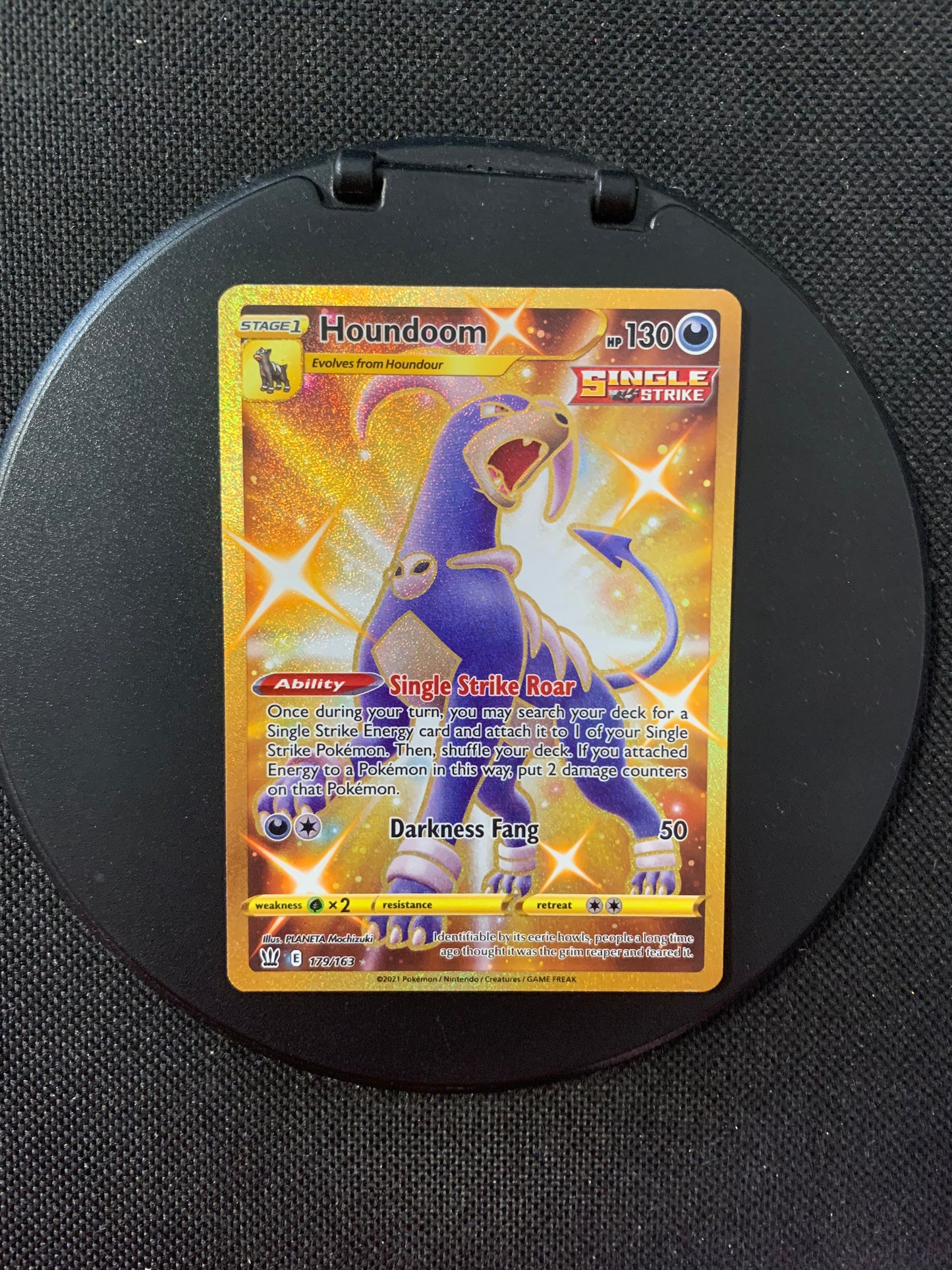 Pokemon Karte Shiny Gold Hundemon 179/163 Englisch