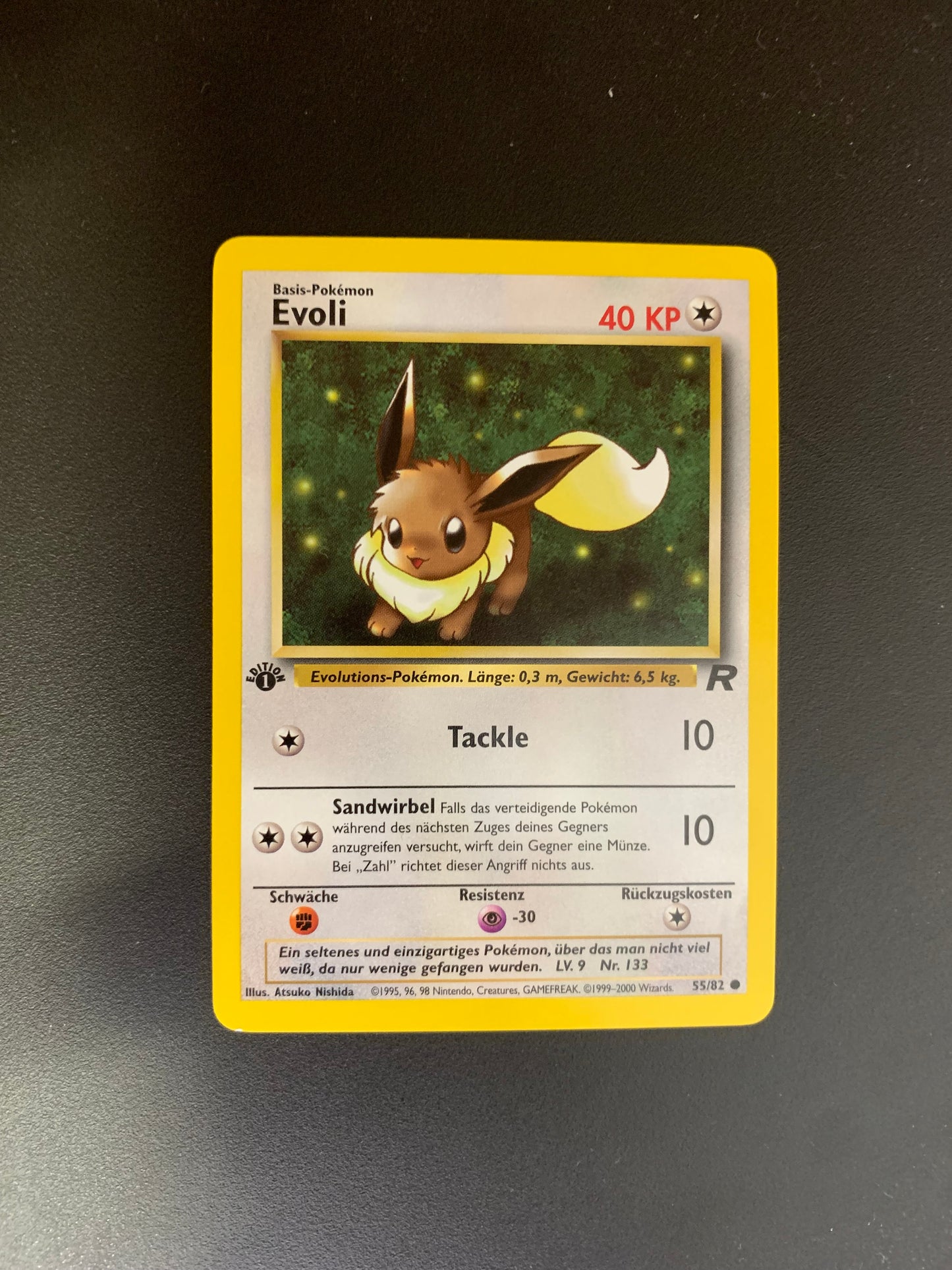 Pokemon Karte Rocket 1.Edition Evoli 55/82 Deutsch