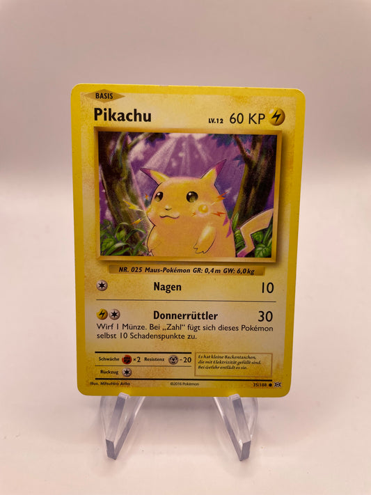 Pokemon Karte Pikachu 35/108 Deutsch