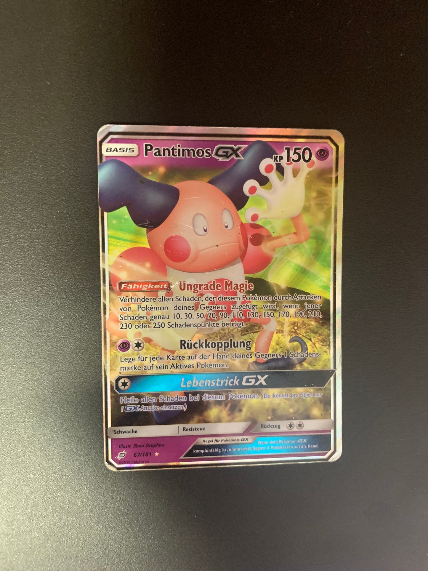 Pokemon Karte GX Pantimos 67/181 Deutsch