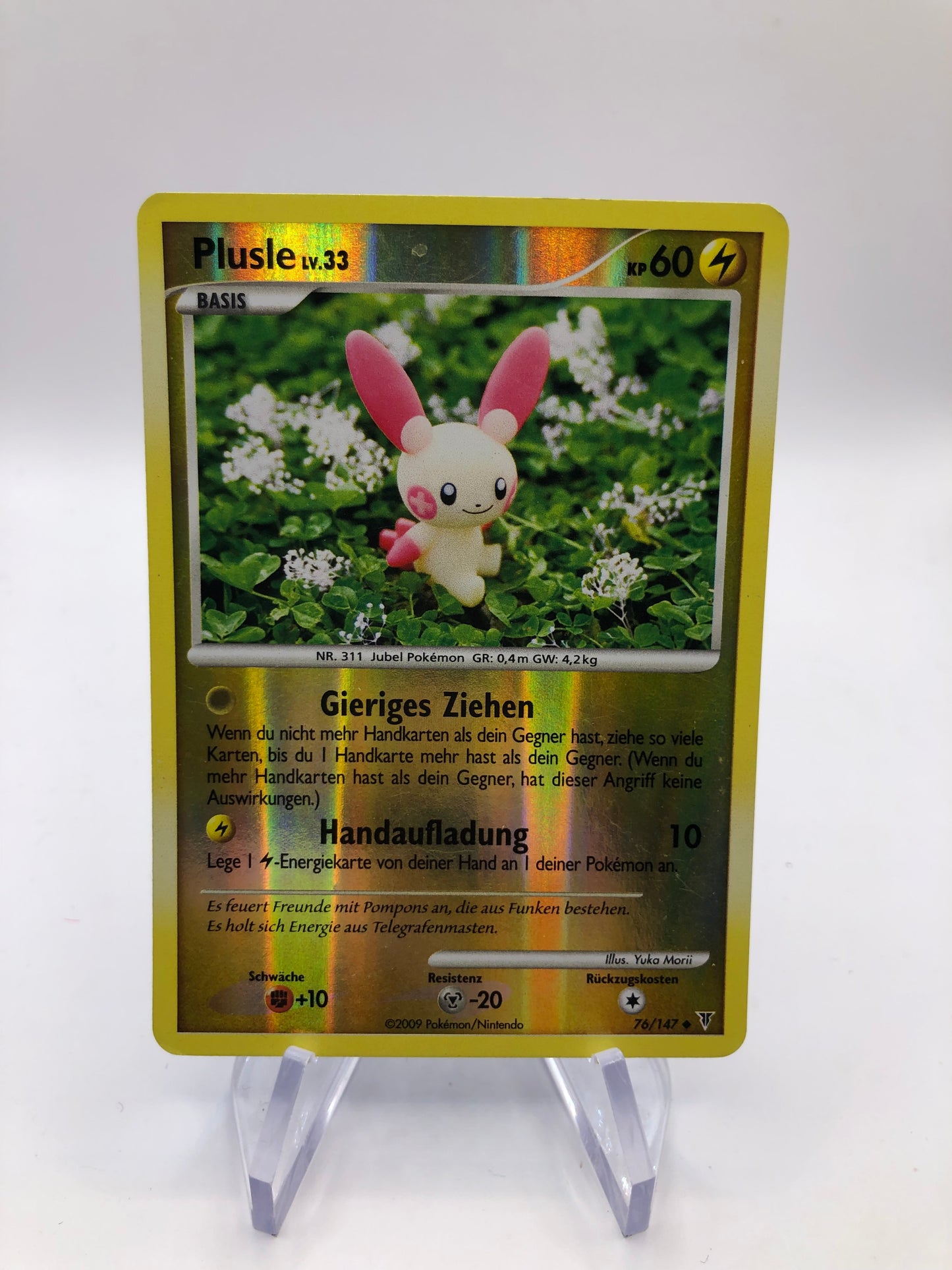 Pokemon Karte Revers Plusle 76/147 Deutsch