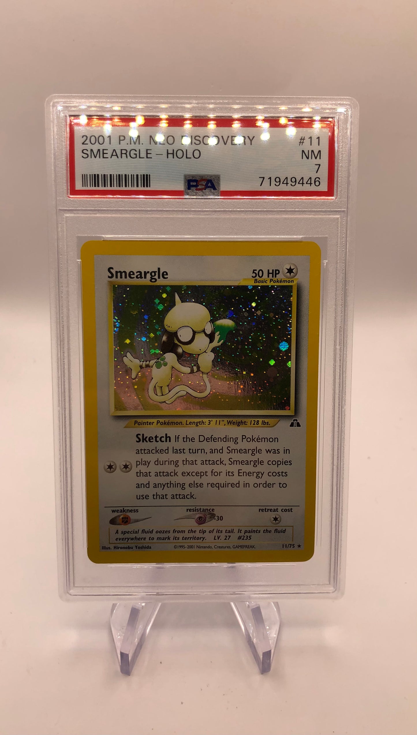 Pokemon Karte PSA 7 Holo Farbigel 11/75 Englisch