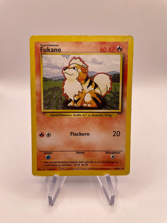 Pokemon Karte Base Set Fukano 28/102 Deutsch