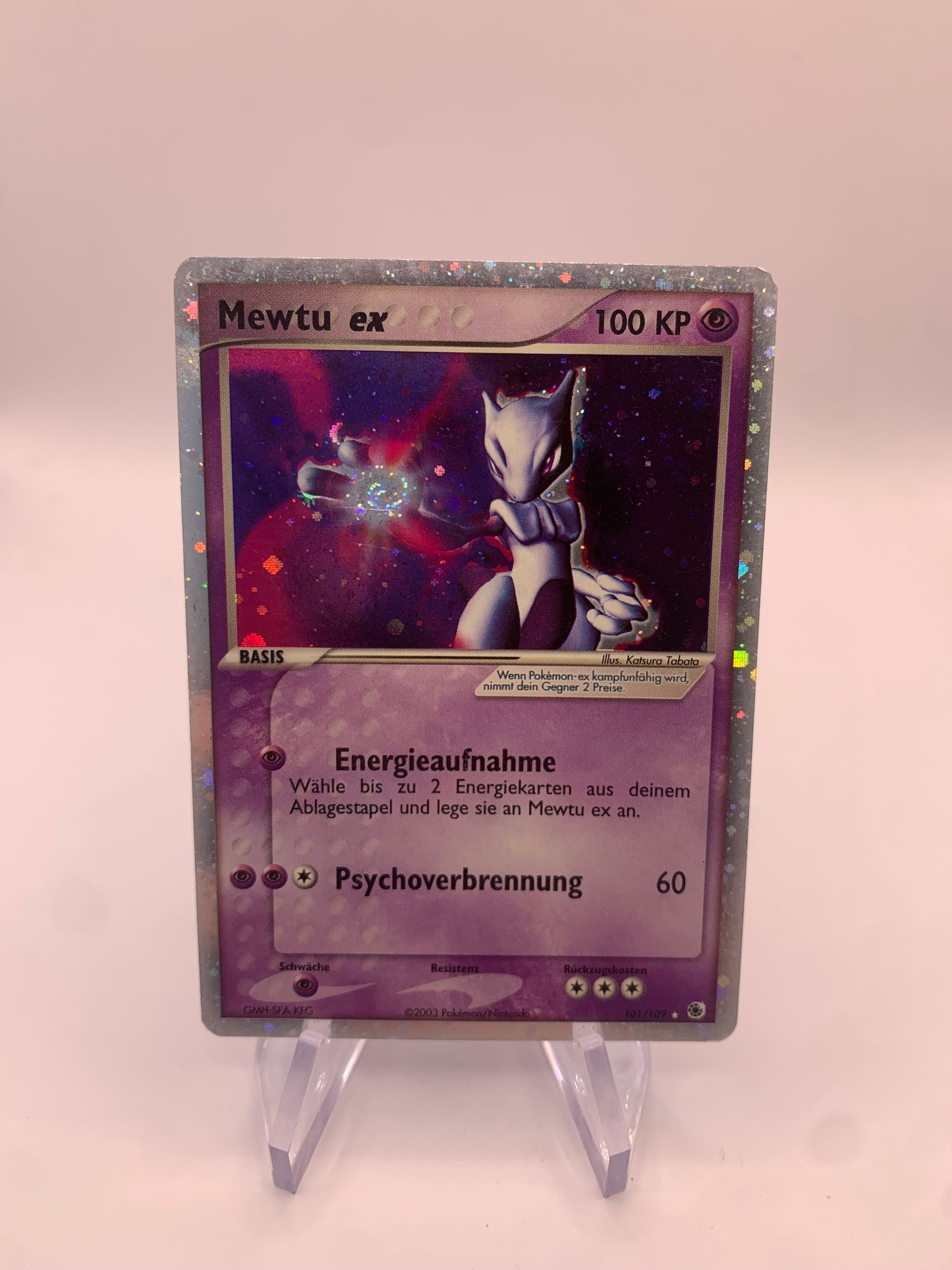 Pokemon Karte EX Mewtu 101/109 Deutsch