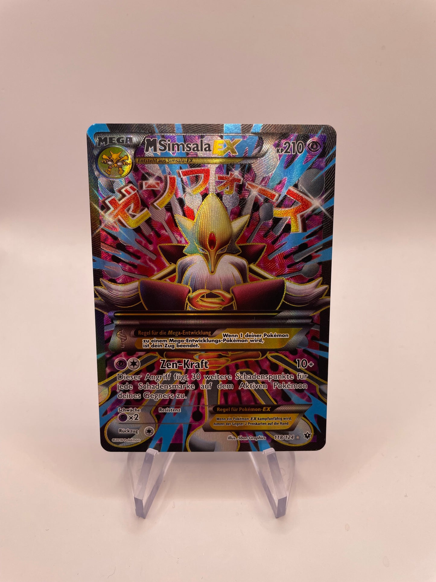 Pokemon Karte EX Mega Simsala 118/124 Deutsch