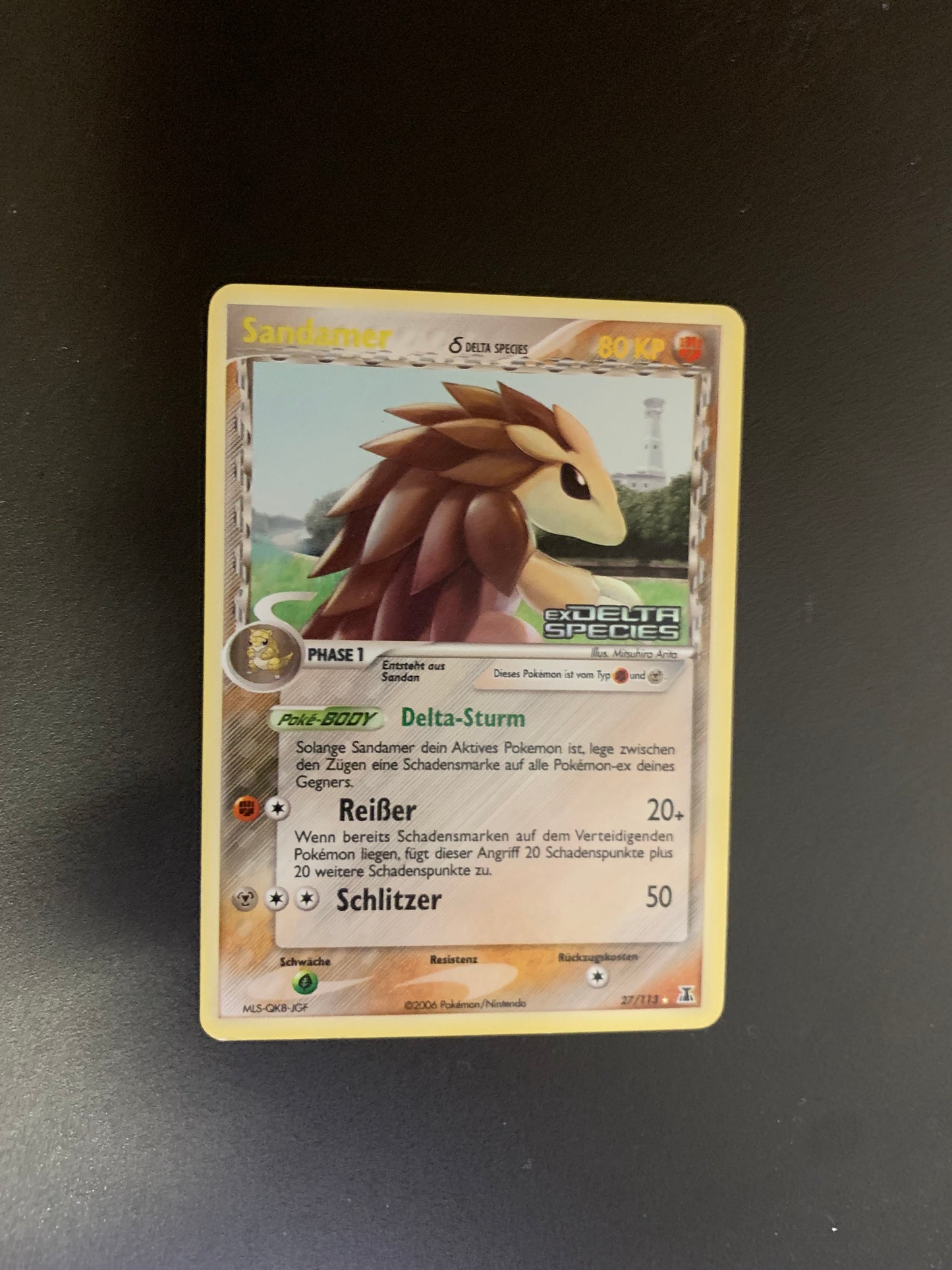 Pokemon Karte Delta Species Sandamer 27/113 Deutsch
