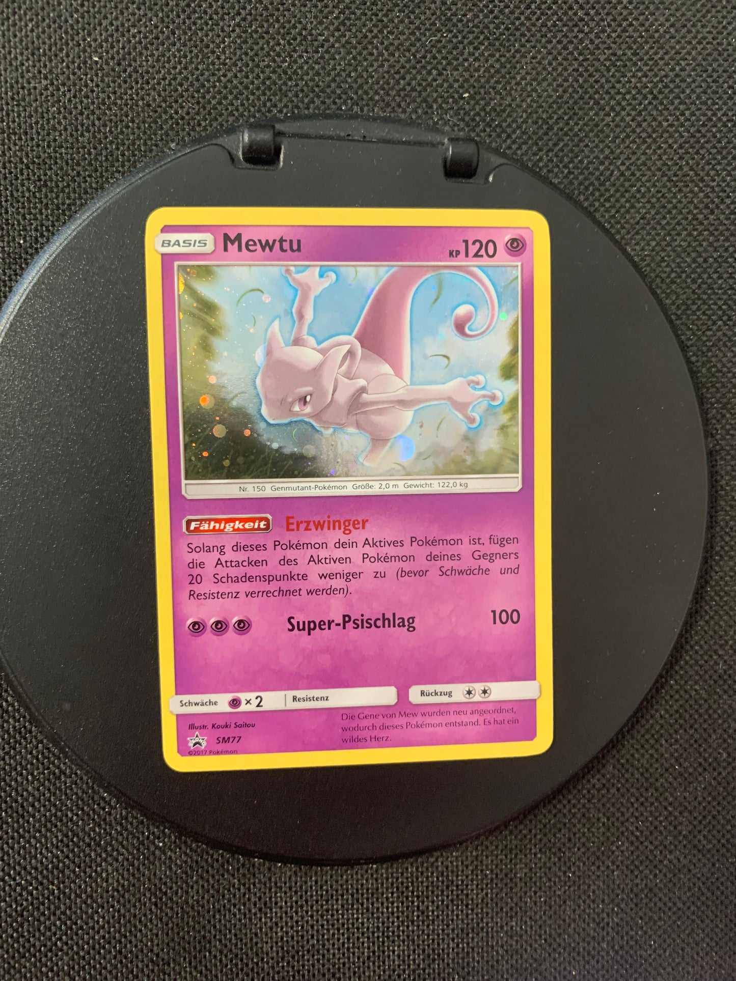 Pokemon Card Holo Promo Mewtwo SM77 German