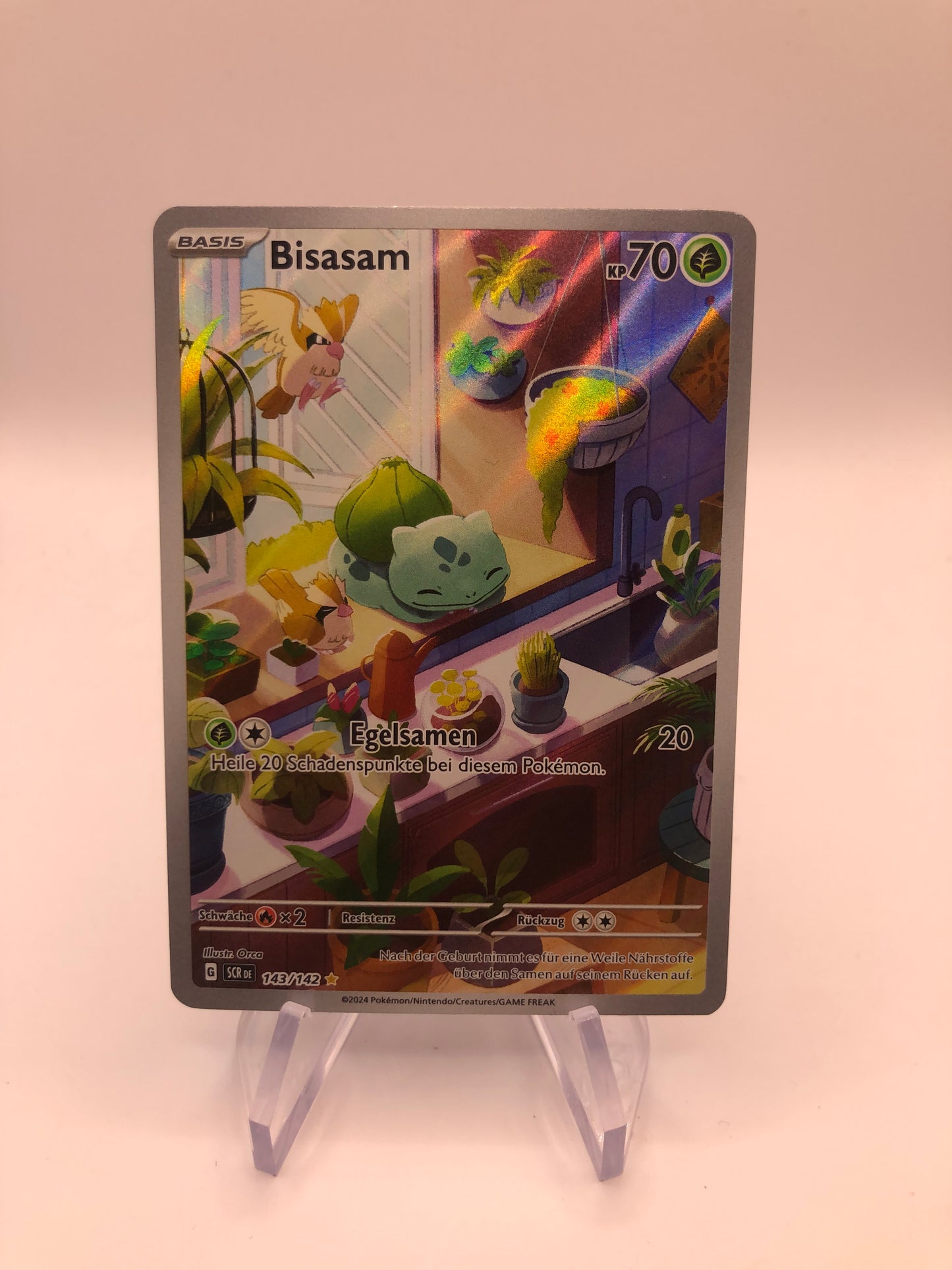 Pokemon Karte Art-Rare Bisasam 143/142 Deutsch
