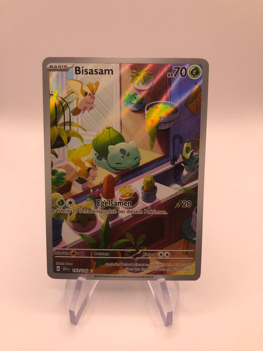 Pokemon Karte Art-Rare Bisasam 143/142 Deutsch