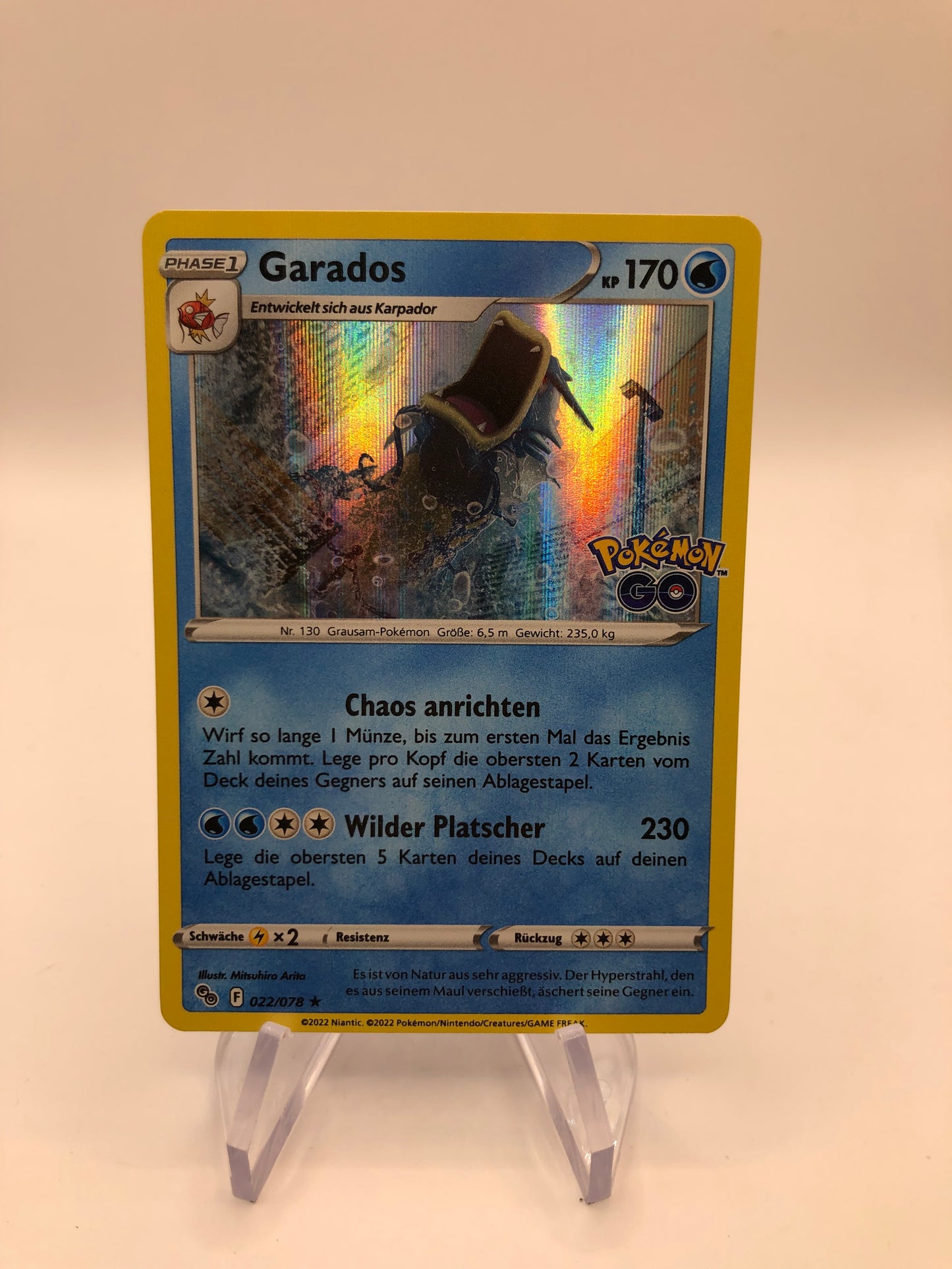 Pokemon Karte Revers Garados 22/78  Deutsch