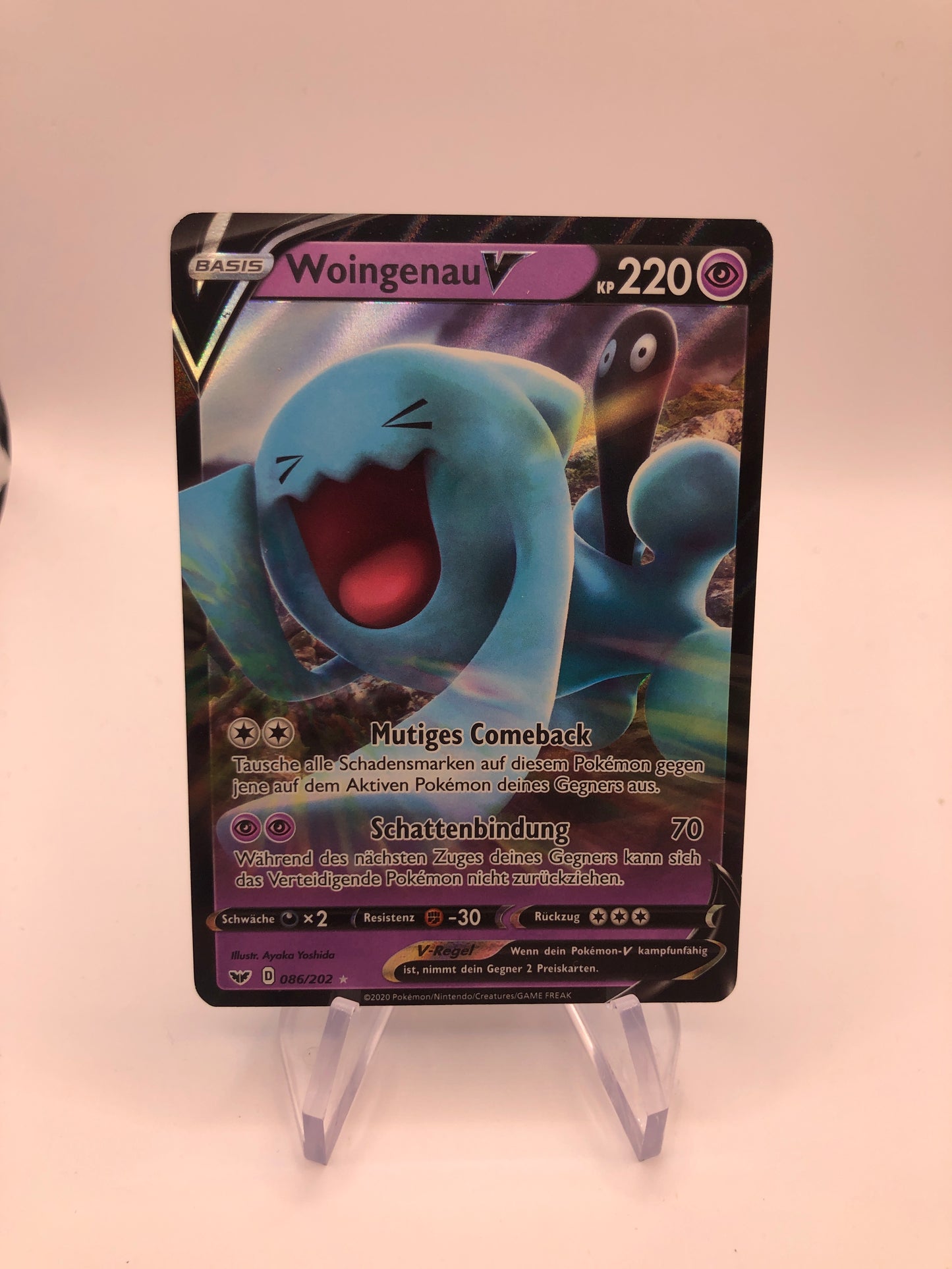 Pokémon Karte V Woingenau 86/202 Deutsch
