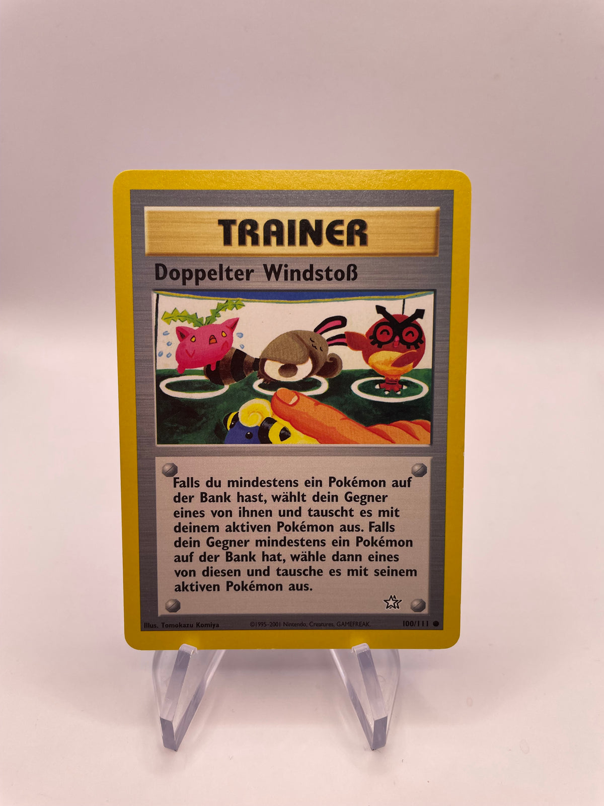 Pokemon Karte Doppelter Windstoß Neo Genesis 100/111 Deutsch