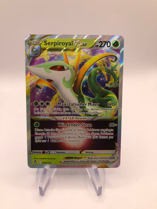 Pokemon Karte Vstar Serpiroyal 8/195  Deutsch