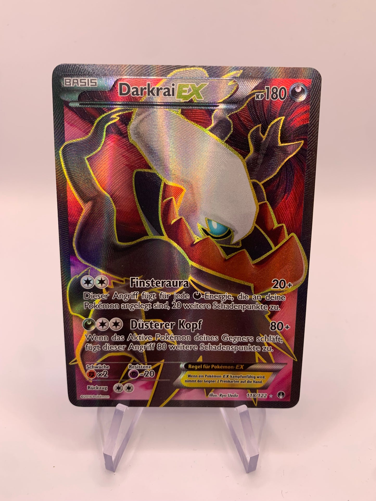 Pokemon Karte Ex Fullart Darkrai 118/122 Deutsch