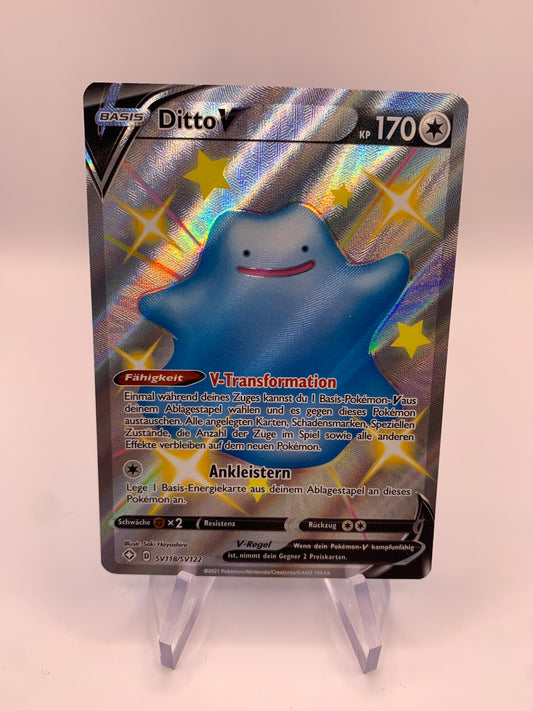 Pokemon Karte Shiny Fullart Ditto SV118/SV122 Deutsch