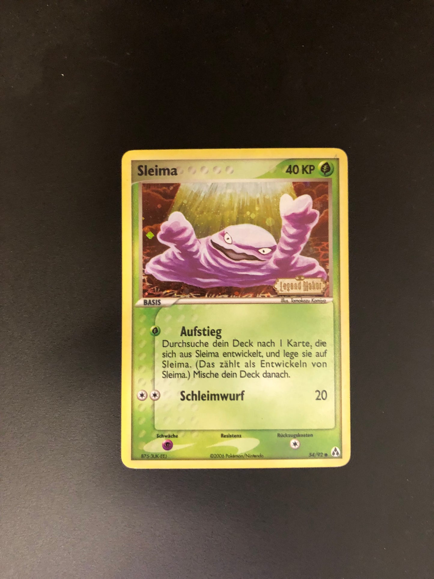 Pokemon Karte Stamp Sleima 54/92 Deutsch