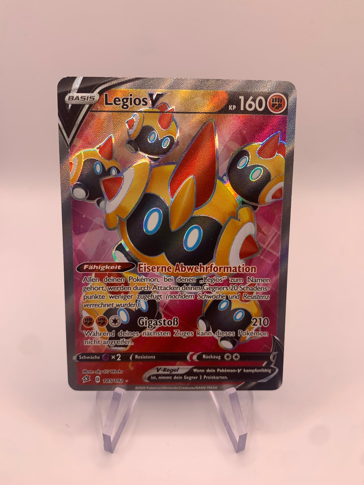 Pokemon Karte V Fullart Legios 185/192 Deutsch