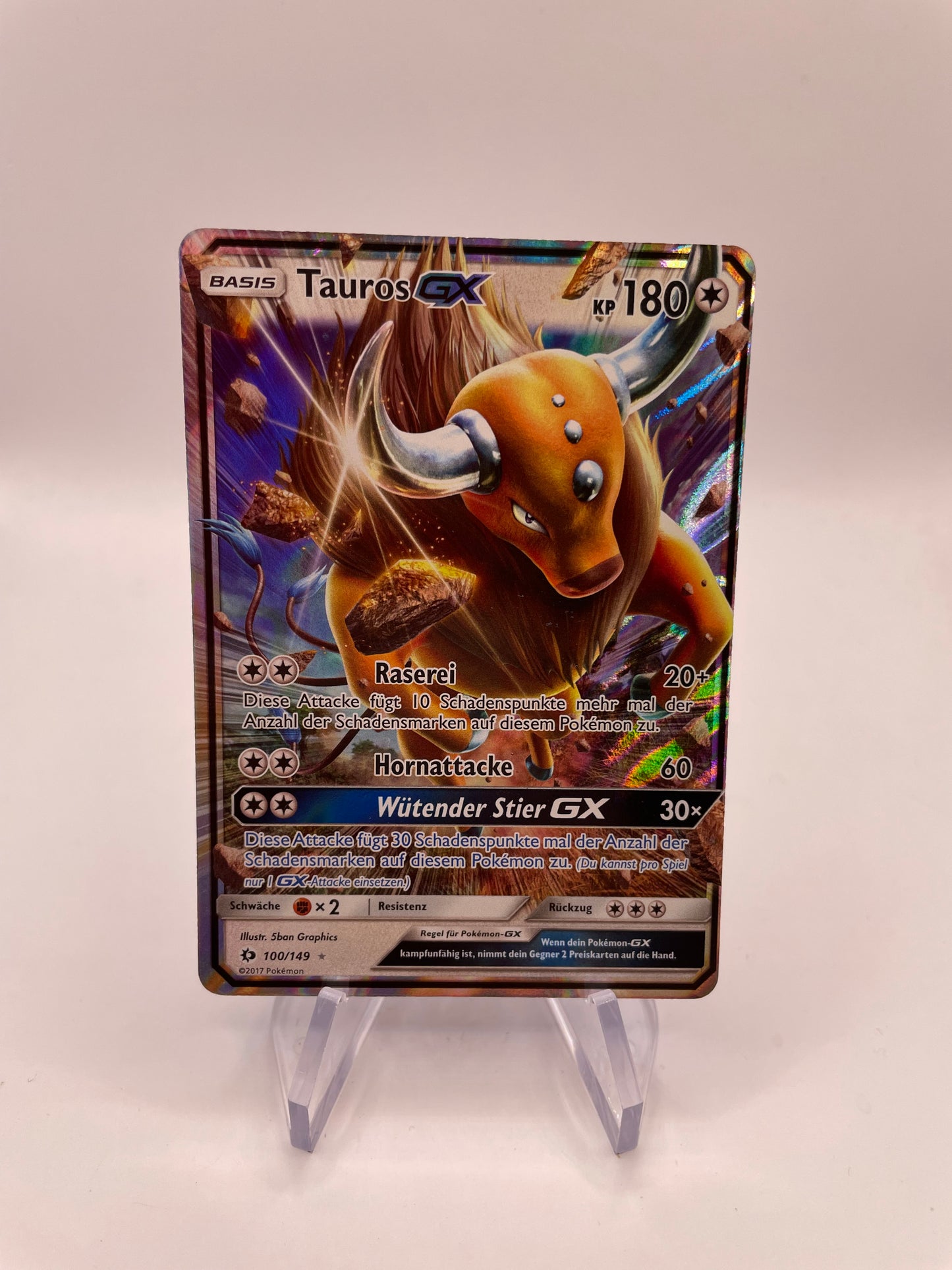 Pokemon Karte GX Tauros 100/149 Deutsch