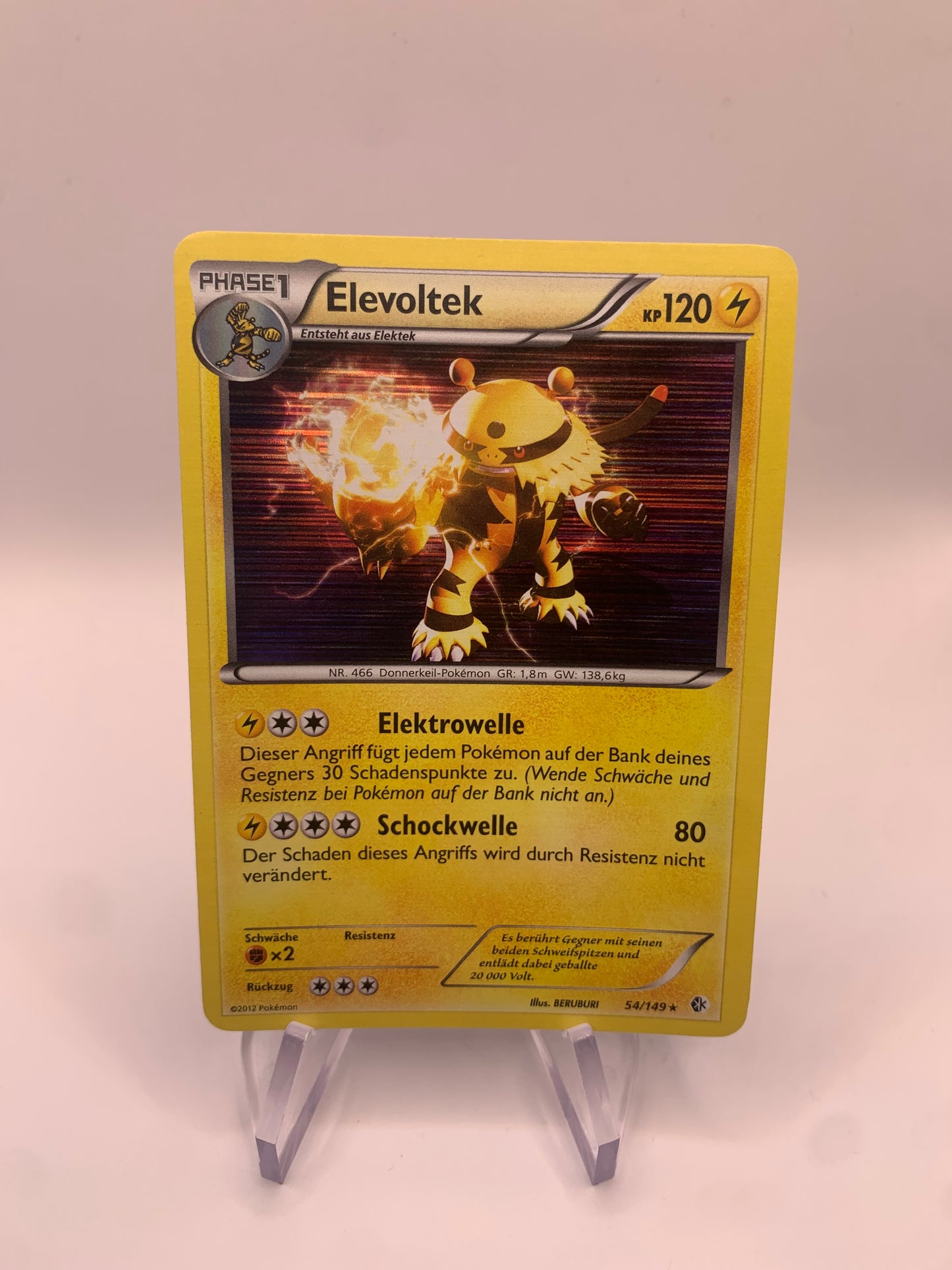 Pokemon Karte Holo Elevoltek 54/149 Deutsch