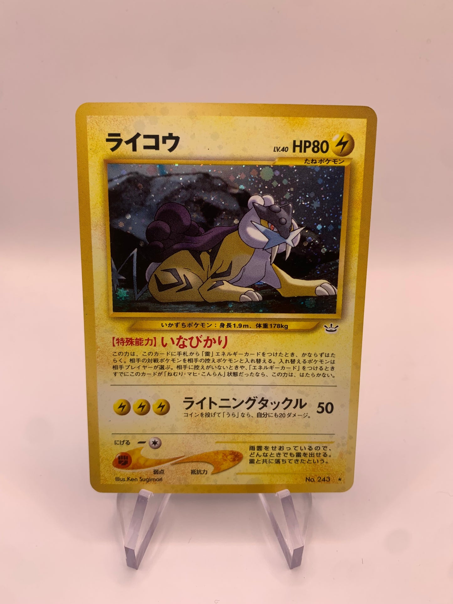 Pokemon Karte Holo Raikou No.243 Japanisch