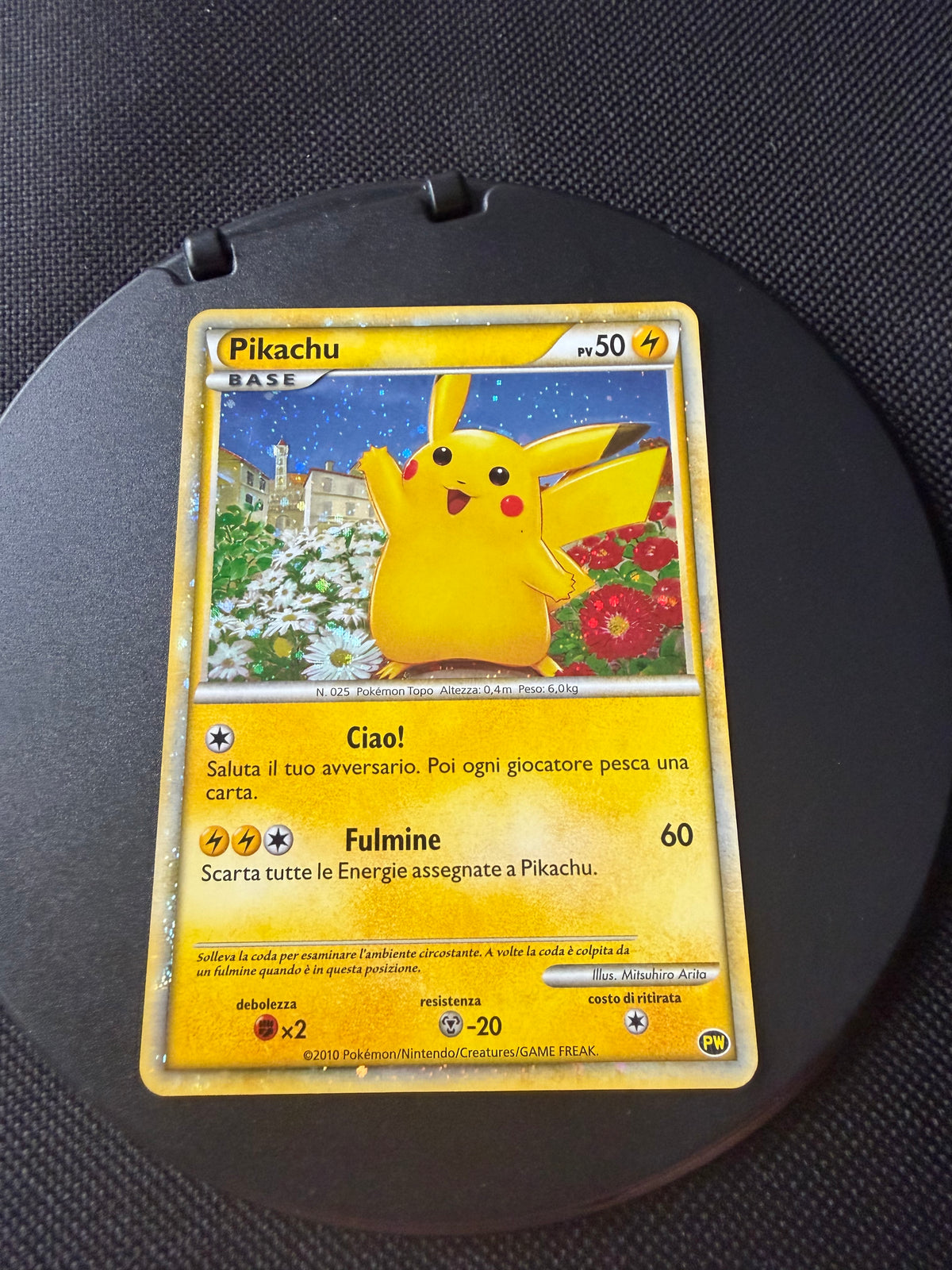 Pokemon Karte World Collection Pikachu PW Italienisch