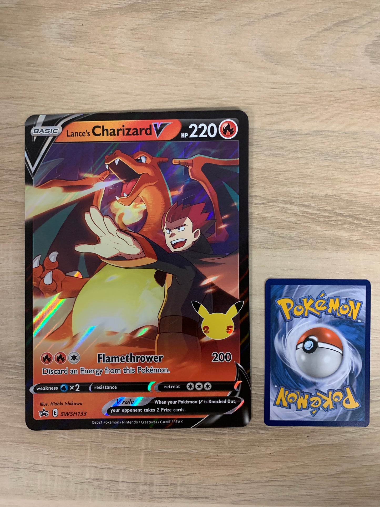 Pokemon Karte XXL Lances Glurak SWSH133 Englisch