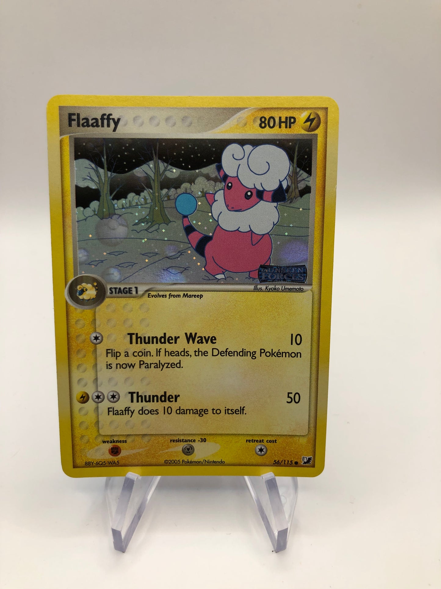 Pokemon Karte Revers Stamp Flaaffy 56/115 Deutsch