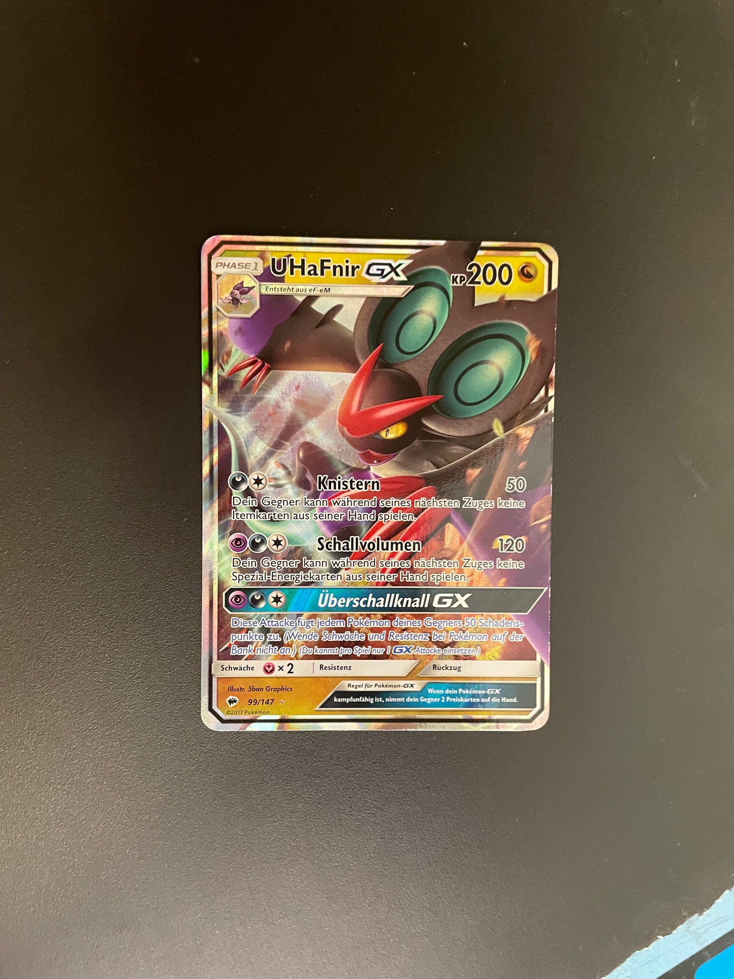 Pokémon Karte UHaFnir GX 99/147 Deutsch