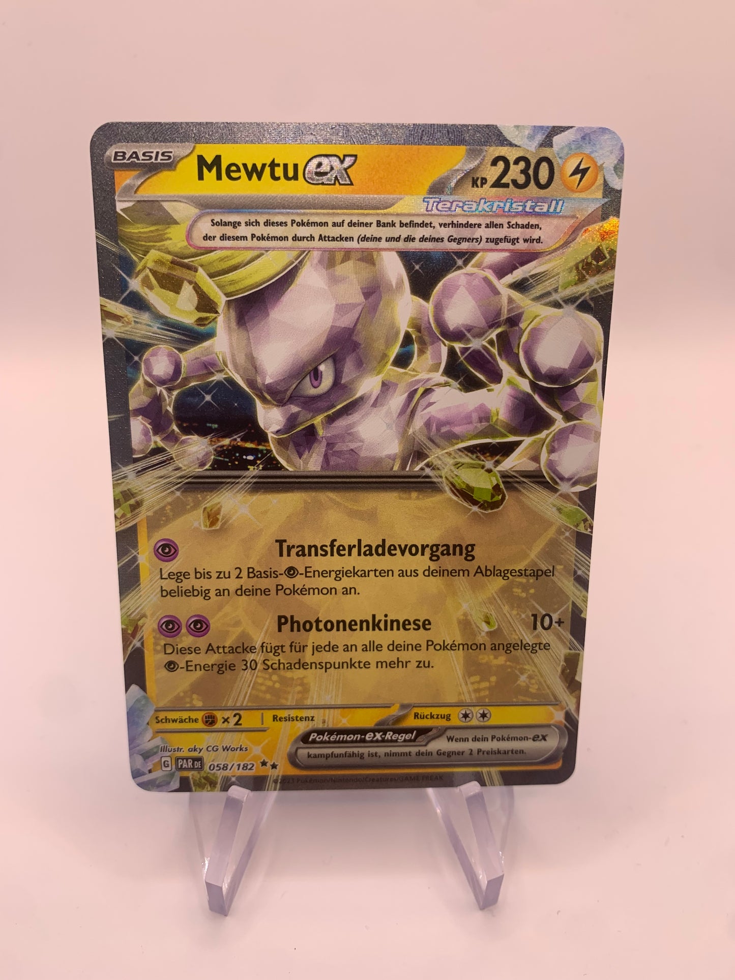 Pokemon Karte EX Mewtu 58/182 Deutsch