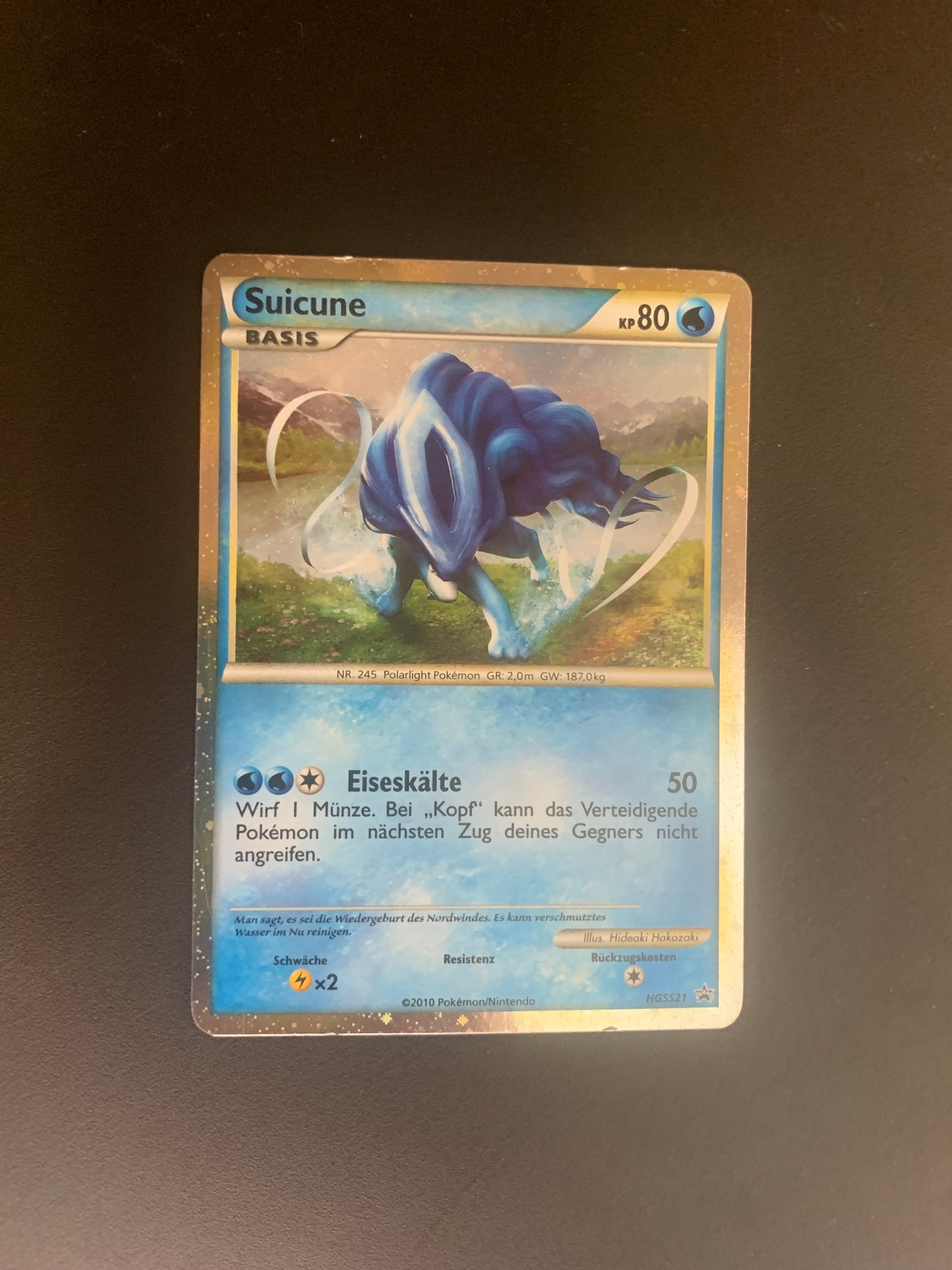 Pokemon Karte Promo Shiny Suicune HGSS21 Deutsch