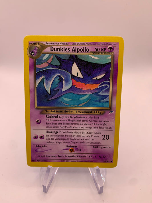 Pokemon Karte Dunkles Alpollo 36/105 Neo Destiny Deutsch